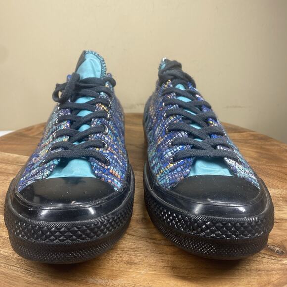 Converse Chuck Taylor AllStar New York Mens Blue Multicolor Size 9 Low Top Shoes - Picture 4 of 10